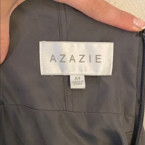 Bridesmaid Azazie Cora Dress Grey/silver - Picture 4 of 9